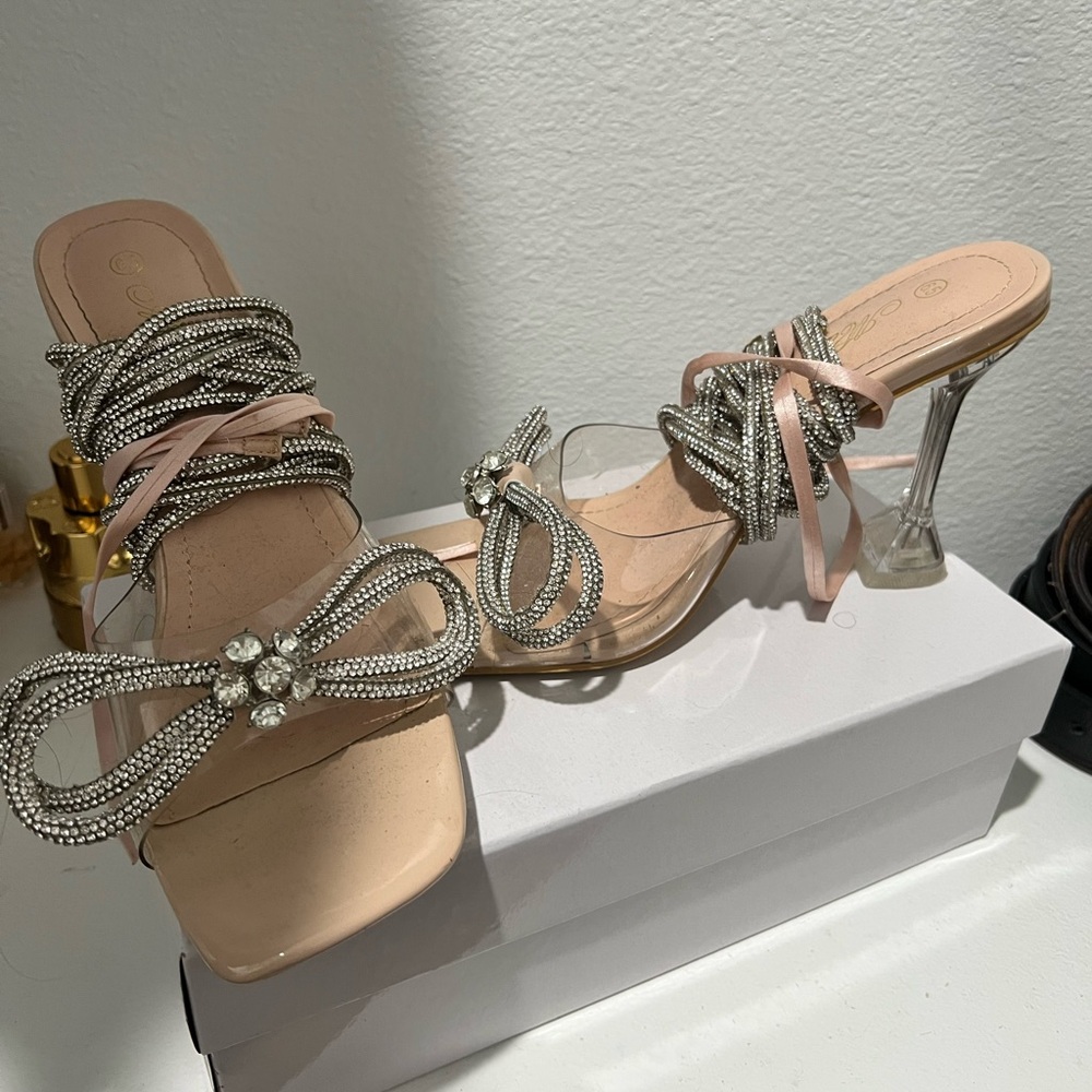 Elegant Rhinestone Embellished Heels